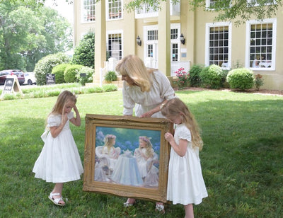 TEA PARTY PORTRAIT : BEHIND THE CANVAS AND CUPS