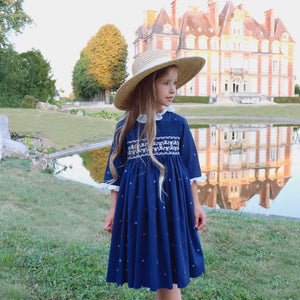 Category Fall Winter dresses, high end children's boutique, classic handmade warm smocked and embroidered dresses for kids